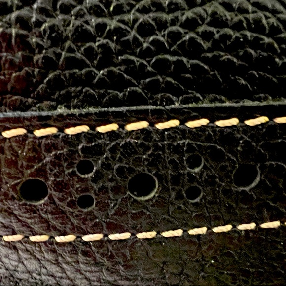 Dooney & Bourke black pebble leather medium satchel. Vintage and rare. - Picture 9 of 9